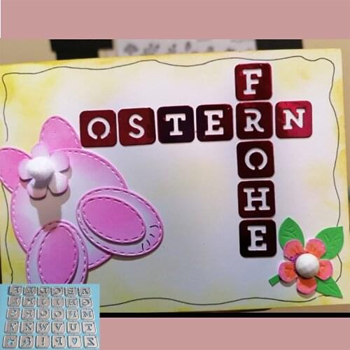 Troquelado de metal con 26 letras y símbolos para manualidades, troquelado con letras y símbolos para manualidades