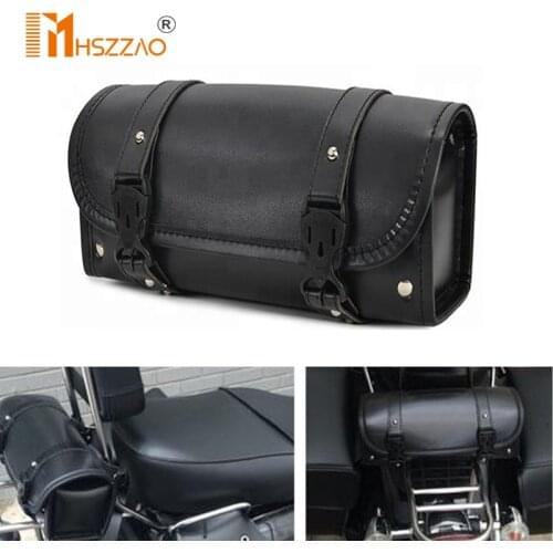 Universal Motorcycle Saddlebag Model Side PU Leather Luggage Saddle bag Retro locomotive bag Storage Tool Pouch