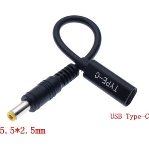 USB Type C PD to 5.5*2.5 DC Plug Charging Cable Cord for Laptop DVD Power Charger Adapter
