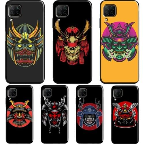 Japan Knight Samurai Mask Case For Huawei P Smart 2019 Nova 5T P30 P40 P20 Pro Mate 10 20 Lite Honor 10i 8A 8X 9X