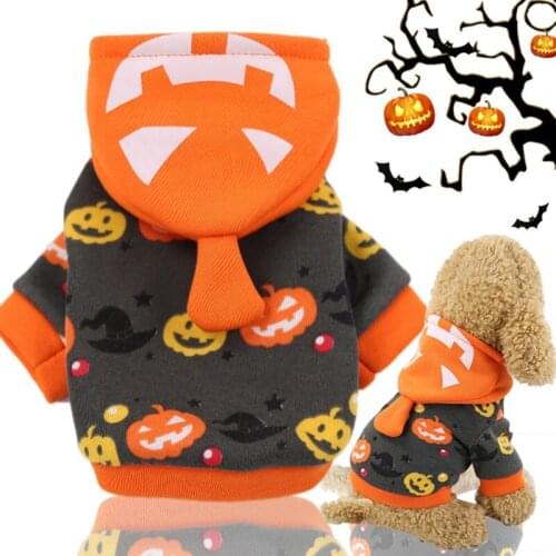 Funny Cute Pet Dog Costume Halloween Christmas Winter Dog Clothes Pumpkin Costumeg Cosplay Dress Up French Bulldog Pug Coat
