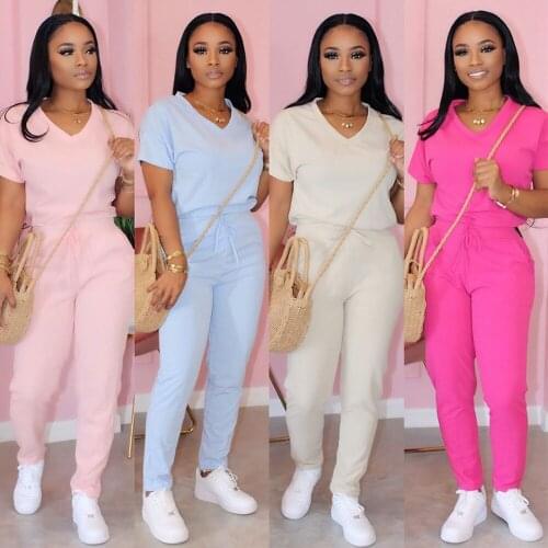 KALENMOS Summer Casual 2 Piece Set Women Tracksuit Short Sleeve T-Shirt Pencil Pants Underwear Female Sporting Vestidos Outfits