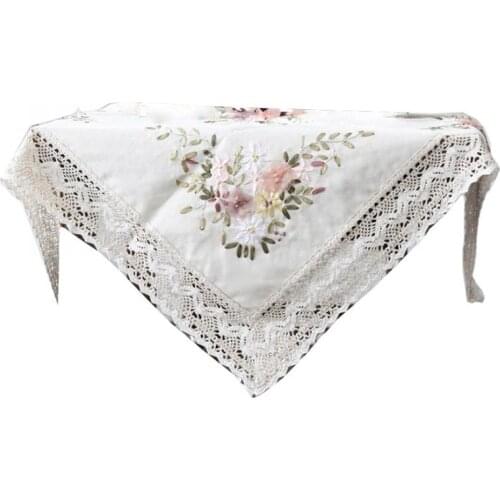 1 Set of Embroidery Kit Printed Stamped Round Tablecloth Embroidery 90x90cm