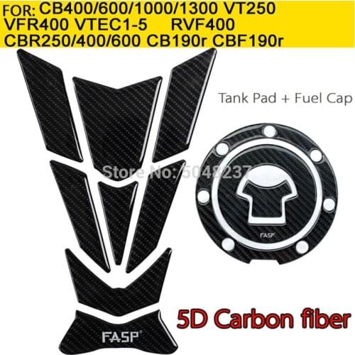 1 set FASP Fuel Tank Cap Decal Pad Sticker Pure Carbon FOR CBR CB RVF VFR NSR