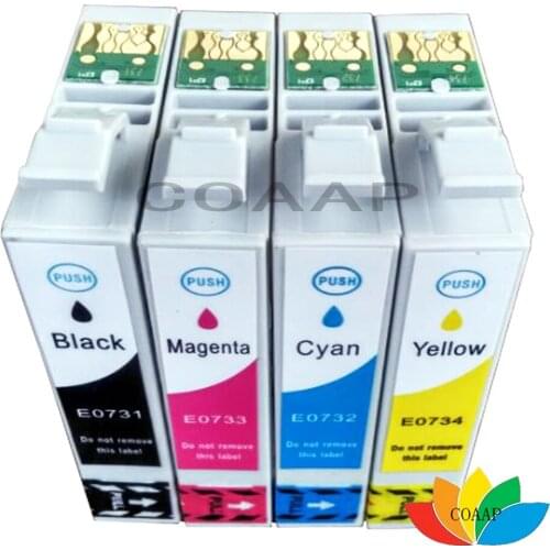 4pcs compatible ink cartridge for EPSON 73N T0731 TX100 TX110 TX200 TX210 TX410 CX3900 CX5900 CX4900 CX4905 CX3905 T40W TX400