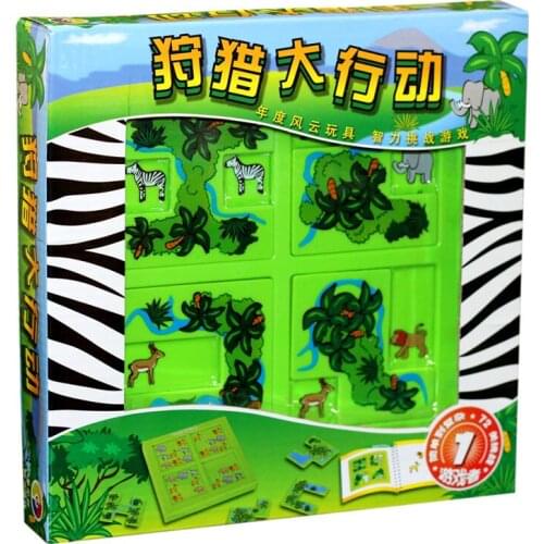 72 Challenges Hunting Action Animal Maze IQ Training Smart Board Games Educational Puzzle Toys Children Hide & Seek Gift