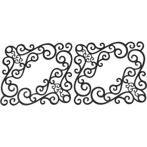 Promotion! 4pcs Removable Showcase Glass Window Mirror Wall Corner Sticker Bath Room Art black