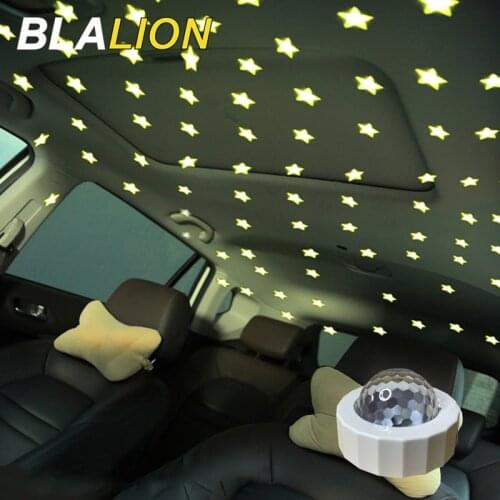 Car USB Atmosphere Lamp Portable DJ Lamp Sound-Activated Party Birthday Light Disco Laser Romantic Projection Lamp Ambient Light
