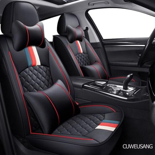 CUWEUSANG leather car seat covers for volkswagen all models vw polo passat b6 b7 b8 golf 5 6 7 touran touareg tiguan car seats