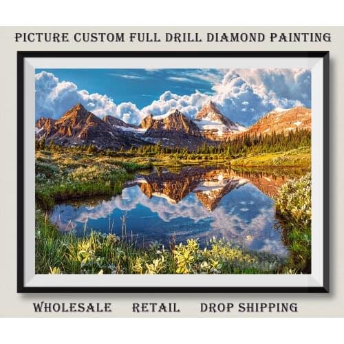 Photo Custom DIY Diamond Painting Rose Needlework Diamond Embroidery Flower Diamond Mosaic Full Drill Handicraft Decor For Home