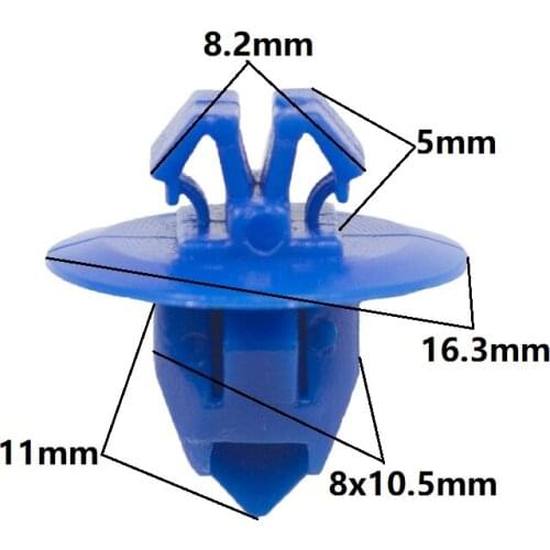 KE LI MI Bumper Wheel Flare Fastener Moulding Clip Snap Fixding Clamp Blue For Toyota Auto Fender
