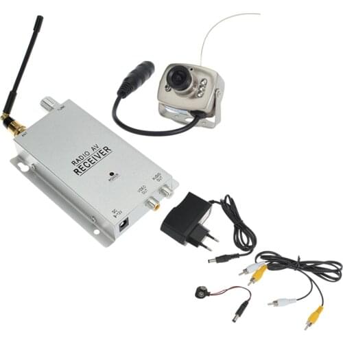 1.2G Wireless Camera Kit Radio AV Receiver with Power Supply Surveillance Home Security(EU Plug)