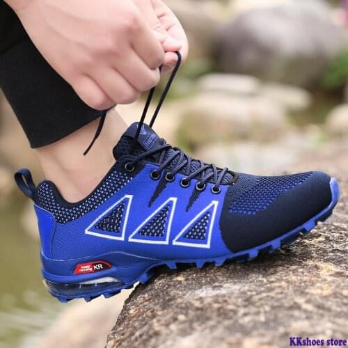 Shoes Men Outdoor Road Bike Shoes Trail Trekking Shoes Lightweight Hiking Sneakers Men Jogging Shoes Size 47