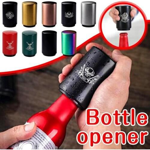 Magnetic automatic beer bottle opener stainless steel bottle opener portable magnet wine opener bar tool