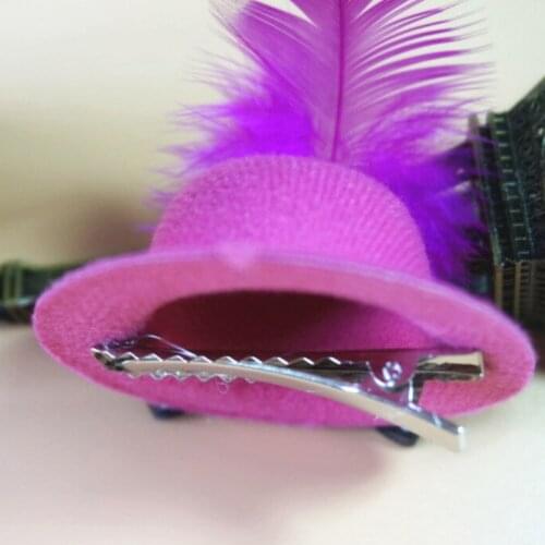NEW Pet Grooming Cute Hair Hat Caps Clips Princess Style Design Dog Hair Yarn Feather Flowers Mini Hat Hair Accessories