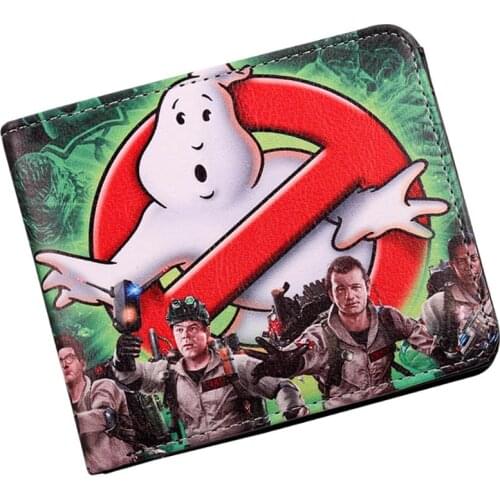 Cartoon GHOST BUSTERS Bi-fold Wallet Teenagers Credit Card Holder Wallet ID Cash Purse