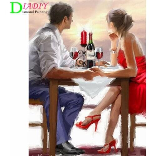 5D DIY Diamond Painting Couple Full Square/Round Drill Rhinestone Portrait Diamond Embroidery Cross Stitch Mosaic Home Decor