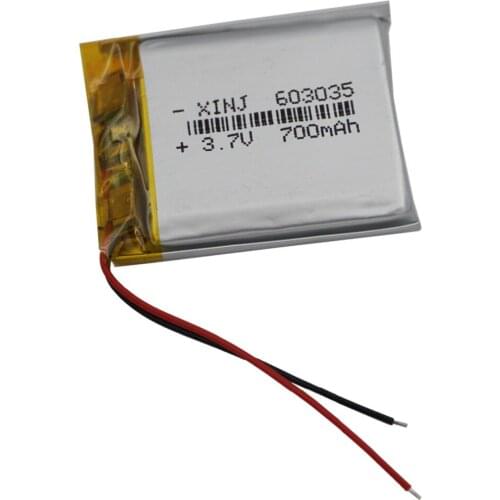 XINJ 3.7V 700mAh Polymer Li Lithium Battery Lipo Cell For E-Book MP5 MP4 Driving Telephone Watches Tablet PC 603035