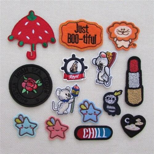 High quality cartoon patches hot melt adhesive applique embroidery patch DIY clothing accessory patch 1pcs sell C5913-C5931