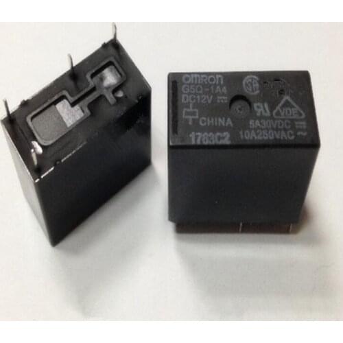 2PCS/L0T relay G5Q-1A4-DC5V G5Q-1A4-DC12V 5VDC 12VDC 5V 12V 10A 4pin free shipping power relay