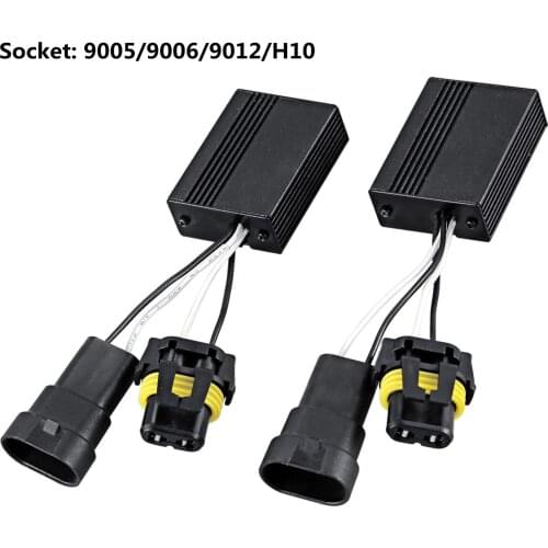 2Pcs Load Resistor Canbus No Error Adapter H7 H8 H9 H11 H1 H4 H13 9005 9006 9007 9012 LED for Car Headlight Bulb Decoder
