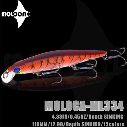 Fishing Accessories Lure Minnow Weights 12.9g 110mm Isca Artificial Sinking Wobblers Pesca Seabass Fish Equipment Angeln Zubehor