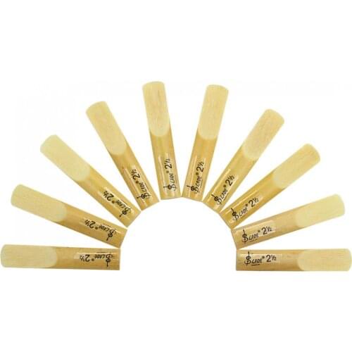 Saxophone Reeds 10 x Lade Sax bB Strength 2.5 Reeds 2-1/2 Bamboo for Tenor Saxophone Hot