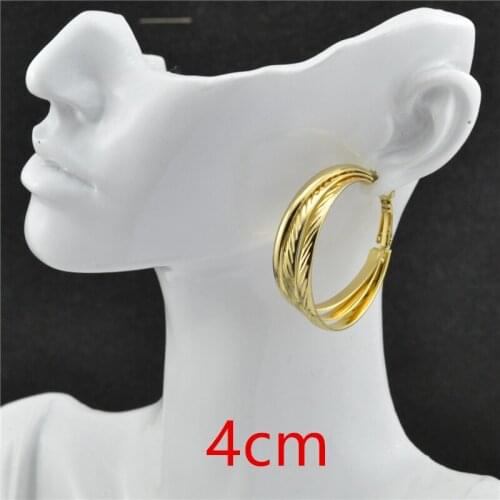 Hoop Earrings for women Big circle Shine Round Fashion Jewelry Accessories Wholesale Trendy personality versatile style Earings