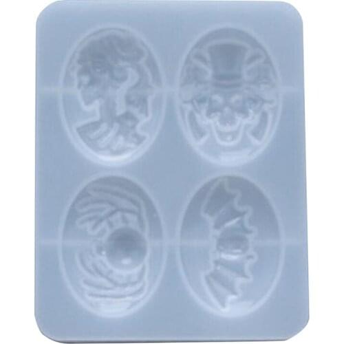 Halloween Decoration DIY Silicone Mold Coffin Bat Spider Shape Party Decoration Moulds Pendant Making