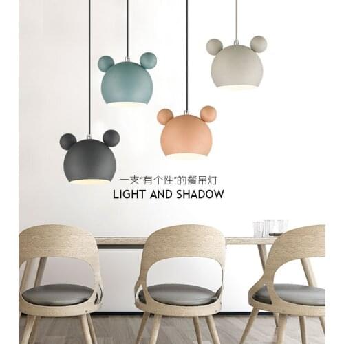 Nordic Maca Childrens Room Cartoon Led Bar Color Chandelier