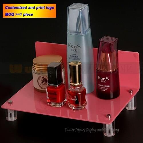 Superior Acrylic Jewelry Display Rack Stand Cosmetic Showing Tray Desktop Pendant Earring Ring Necklace Bracelet Holder Showcase