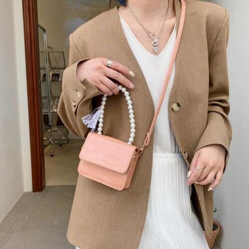 PU Leather Crossbody Bags Embroidery Thread Small For Women 2021 Trend Womens Branded Trending Shoulder Handbags