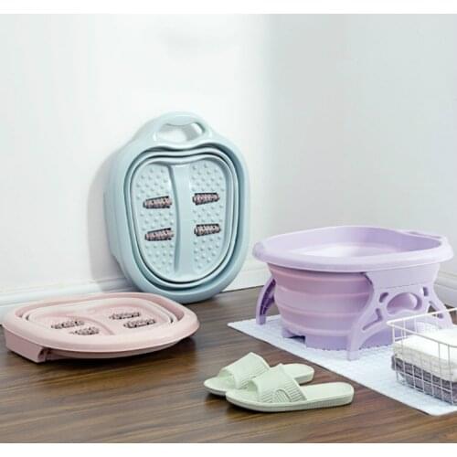 Convenient Household Foot Bath Deepening Large Capacity Foldable Footbath Massage Ball Reinforcement And Stability Plastic Basin