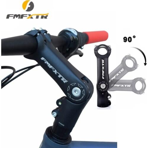 Bicycle Stem 110mm 90 Degree Adjustable Aluminum Alloy Mountain Bike MTB Handlebar Riser Cycling Parts Front Fork Stem Adapter