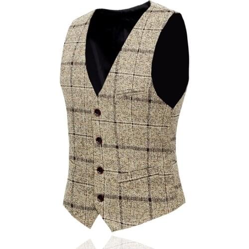 Spring and autumn Men Striped Plaid Suit Vest Slim Design vest Men Asian Size S M L XL XXL XXXL 4XL 5XL vests waistcoat men