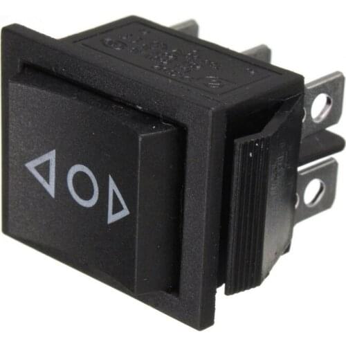 High Quality 6 Pins DPDT Rocker Switch Power Car Window Rocker Switch AC 250V/10A 125V/15A Black