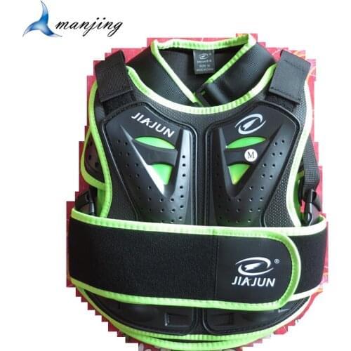 Green 4-15 Years Kids Motorcycle Scooter Cycling MTB Full Body Protect Armor Waistcoat Motobike Vest Suits Knee Elbow protector