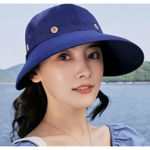 Women Summer Bowknot Sun Visor Hat Detachable Empty Top UV Protection Beach Cap