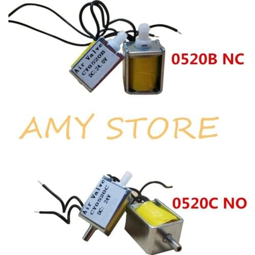 1)0520B 0520C NC NO Air Gas Exhaust Release Flow Pressure Control Valve DC3.7V 4.5V 6V 12V 24V Mini Micro Solenoid Valve Suction