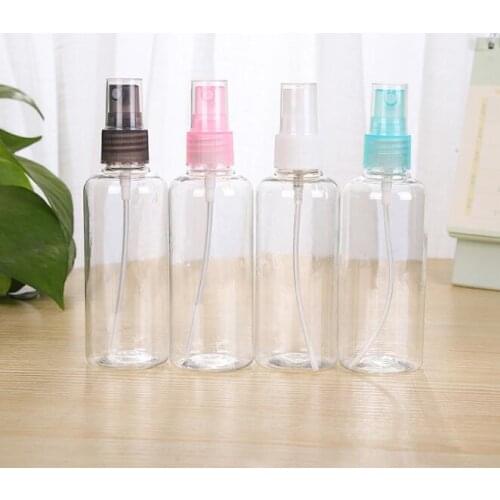 1pcs 100 ml Transparent Travel Empty Spray Bottle Random Color Plastic Atomizer Small Mini Empty Spray Refillable Bottle