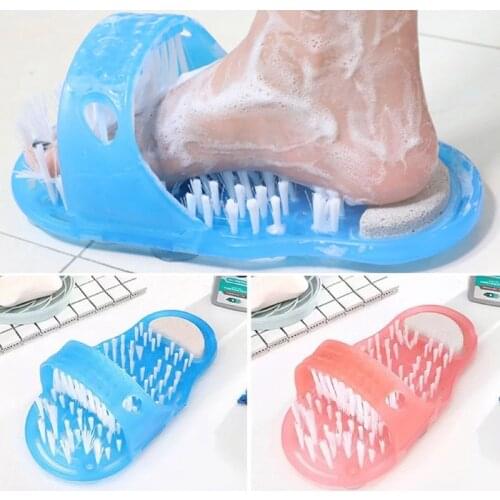 1pc Shower Foot Spa Scrubber Massager Cleaner Exfoliating Washer Wash Slipper Tools Bathroom Bath Brushes Remove Dead Skin