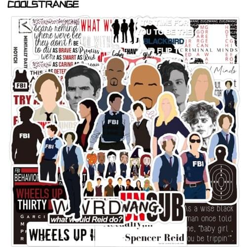 10/30/50Pcs Criminal Minds US TV Play For Luggage Refrigerator DIY Suitcase Laptop Skateboard Album Motorcycle Helmet Car Toys