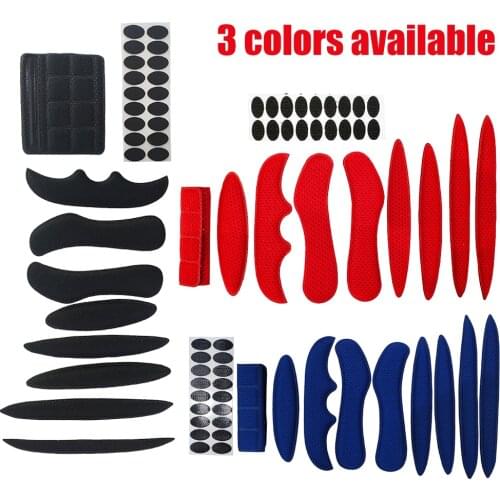 23/27pcs Universal Helmet Inner Padding Foam Pads Kit Sponge Pad Bike Motorcycle Bicycle Replacement Pads Set With Insect Net