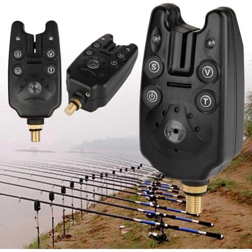 3Pcs LTP Electronic Fishing Bite Alarms Set Adjustable LED Light Sound Biting Indicators Fish Finders Tool Fishing Accessories