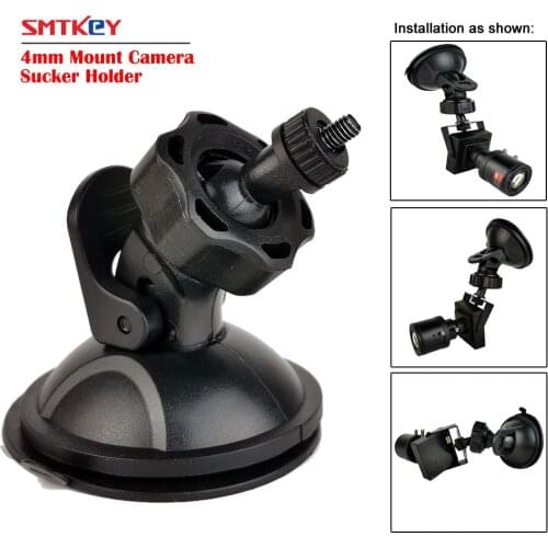 4mm Mount Mini Camera Sucker Holder 1/4 4MM Suction Cup For Car Camera DV DVR Driving Recorder GPS