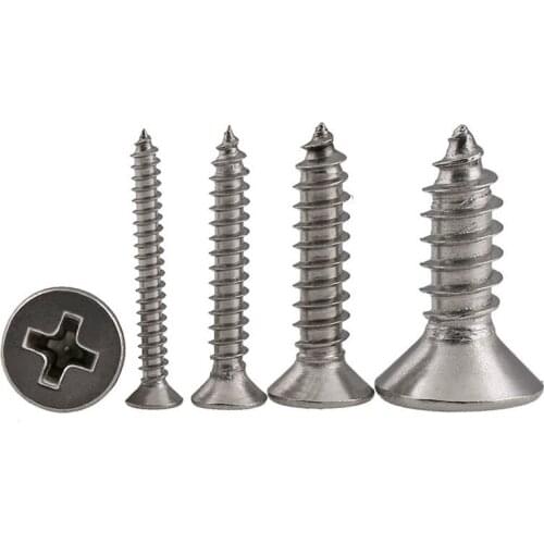 5PCS 304 Stainless Steel Flat Head Countersunk Head Tapping Screws M5.5 * 35