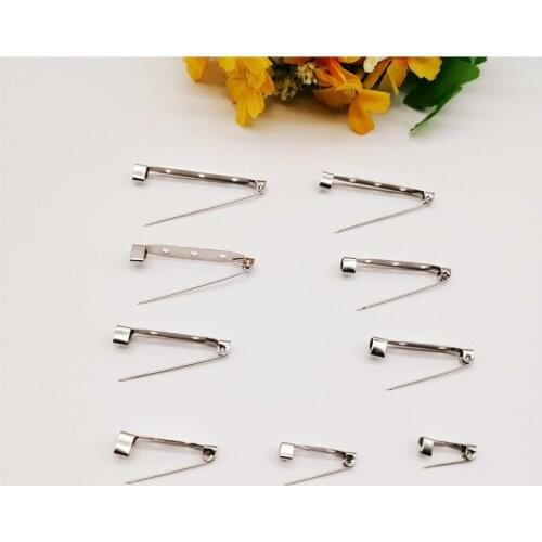 500pcs/Lot DIY Jewelry Findings Safety Brooch Back Safety Catch Bar Pins Safety Pins For Jewelry Making Accessories Supplies