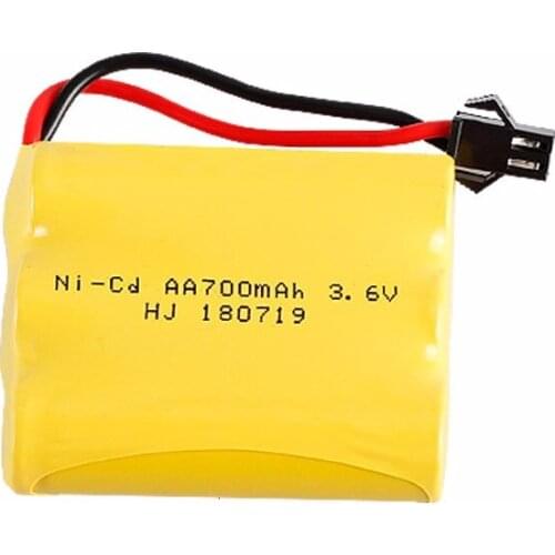 700mah 3.6v Rechargeable Battery For Rc toys Cars Tanks Trains RC Robots Guns RC Boats AA 3.6v 700mah NiCD Battery Pack SM Plug