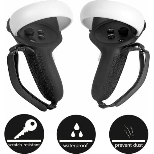 VR Accessories Protection Cover For Oculus Quest 2 VR Touch Controller Silicone Cover Handle Grip Shell Knuckle Strap For Quest2