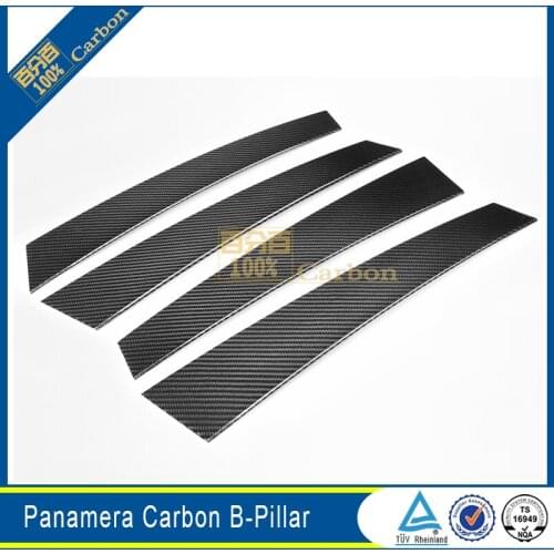 Car Accessories Carbon Fiber Window Center Pillar Decorative Sticker For Panamera